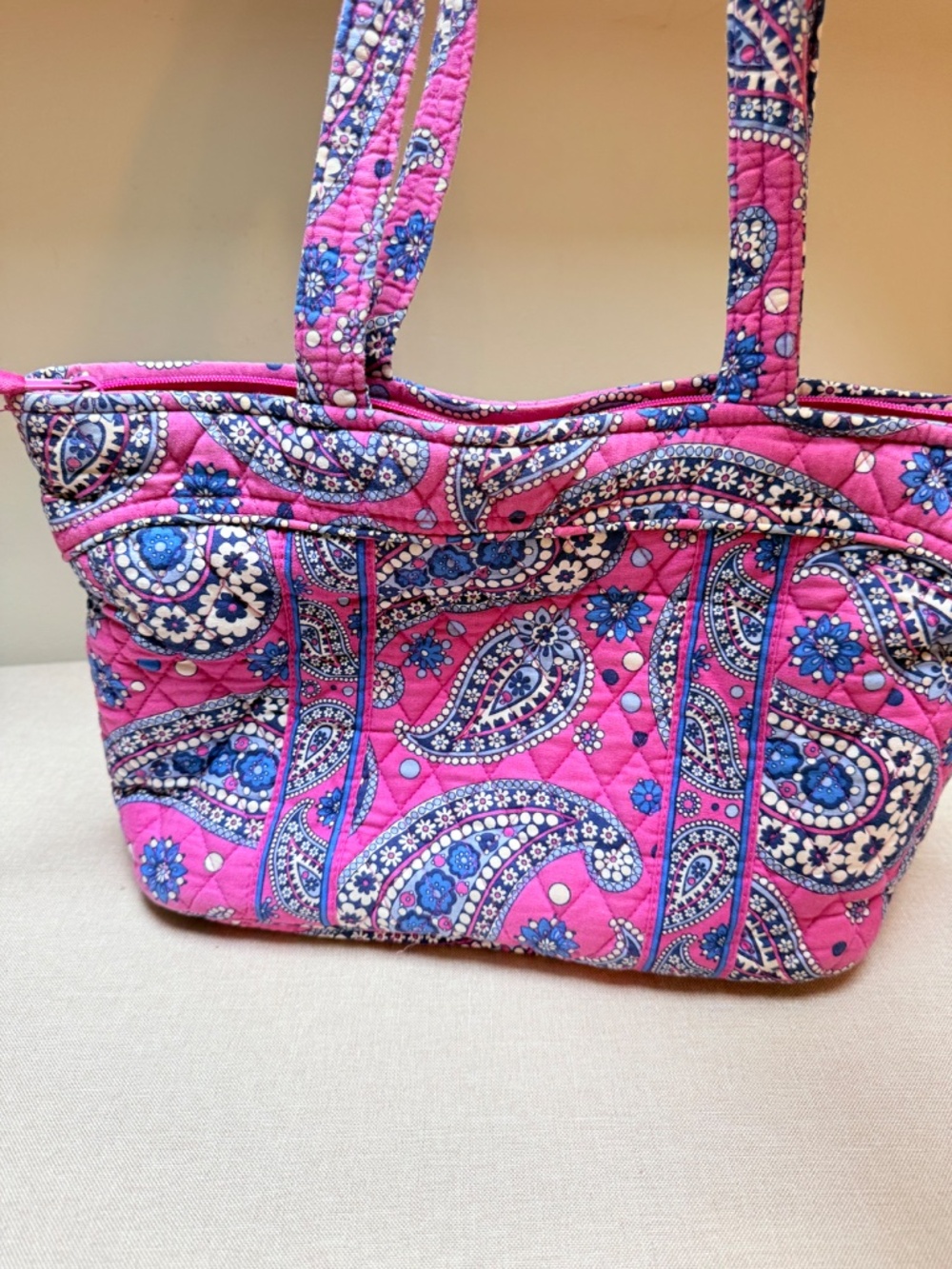 Vera Bradley Boysenberry Purple Paisley Purse Bag Tote 2011 - Picture 5 of 12